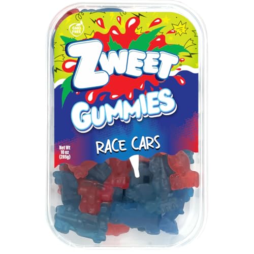Zweet Gummy Race Cars - 10 oz. Tub miniatura 1