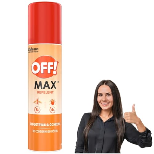 WYŁĄCZONY! Max Przeciw Komarom i Kleszczom w Sprayu, Ochrona aż do 8 Godzin, 100 ml