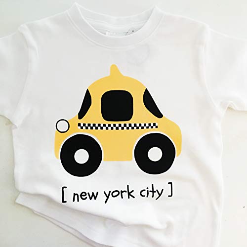 The Spunky Stork Toddler I Love NYC Taxi Organic New York City Boys Girls Tshirt2
