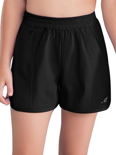 Girls Quickdrying Sports Shorts Dance Shorts Solid Color Workout Running Yoga with Pockets