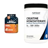Body Fortress 100% Whey Protein Powder Vanilla 1.78lbs + Nutricost Creatine Monohydrate Micronized Powder 500G 5000mg Per Serv
