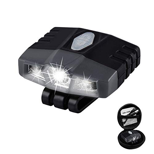 Ultra Bright Mini Hands Free Cree LED Clip on Cap Light - Rechargeable Waterproof Hat Light Flashlight Headlamp for Fishing Camping Hand Work Baseball Caps