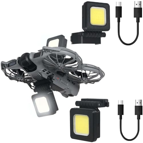 DJI NEO 2 �Ή� �i�C�g�t���C�g���C�g ��Ԕ�s���C�g 3��ނ̏Ɩ����[�h �����o�b�e���[ Type-C�|�[�g�[�d �[�d�P�[�u���t�� �y�� ��Ԉ��S��s ���t���ȒP (�㕔���C�g�{�������C�g)