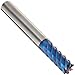YG-1 G8C51 Carbide Corner Radius End Mill, TIALN Multilayer Finish, 45 Deg Helix, 6 Flutes, 2.875" Overall Length, 0.375" Cutting Diameter, 0.375" Shank Diameter, 0.030" Corner Radius