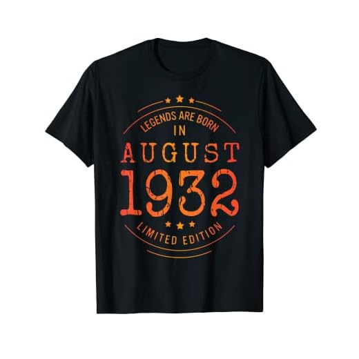 Cumpleaños Agosto 1932 Edición Limitada Regalo Usado Vintage Camiseta