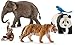 Produktbild SCHLEICH WILD Life | Dschungel Tiere Set 77588 mit Elefant, Panda, Tiger, Papagei und Baby AFFE | tolles Zoo Spielzeug | Spielfiguren für Kinder ab 3 Jahren | Set aus 5 Teilen | exklusiv bei Amazon