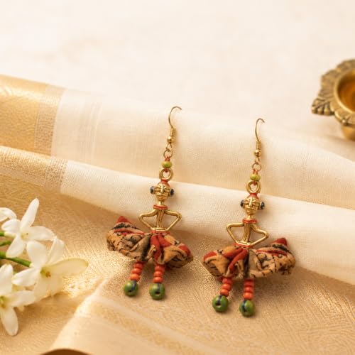 Image of Royal Queen & Empress Handcrafted Tribal Dhokra Earrings Collection for Women - Statement Ethnic Designs in Multiple Colours