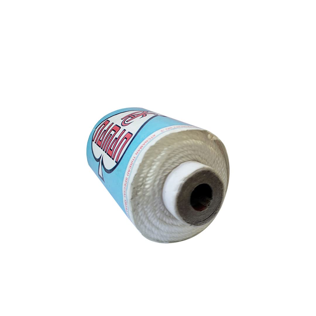 B K Jagan & CO Sewing Thread White Nylon Thread (400 Meter) Spools for Stitching, Sewing, Tassel Making, Embroidery, Crafts, Shiny Soft Thread spools and Other Project