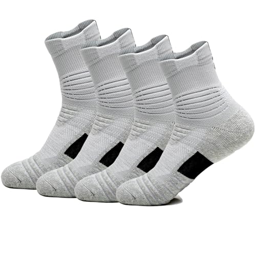 Image of Basketball Socks Compression Cushion Thick Cycling Socks Athletic Crew Socks for Men Women Boys
