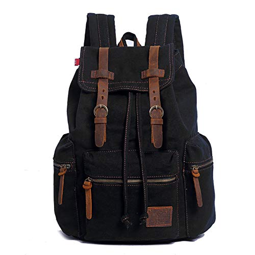 WYYHAA Laptop De 14 Pulgadas Mochila Lona para Computadora Portátil Vintage  Informal