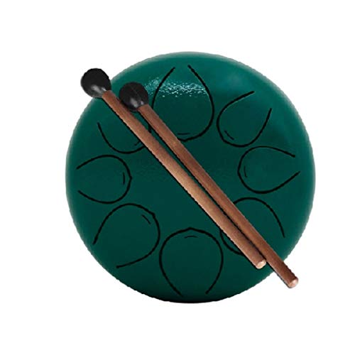 Steel Tongue Drum 5 Inch Drum Steel Percussion and Mallet Drum with Drumsticks Percussion Instrument (Color : Black)
