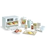 Teamson Kids Little Chef Santa Barbara Holz-Spielessen-Set mit Mixer, Ofen, Obst, Snacks und 27 Zubehörteilen