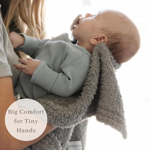 SARANONI Bamboni Luxury Baby Blanket, Breathable & Soft Plush for Infant Boys & Girls (Gray, Mini 15” x 20”) - Image 6