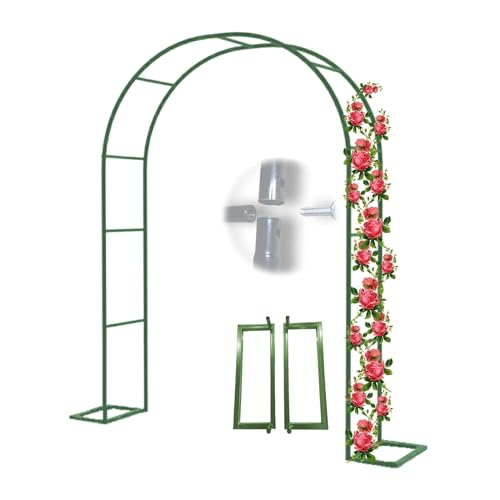 Arche de jardin en métal – Treillis résistant aux intempéries pour mariage et jardin, 120 x 220 cm (l x L) – Support pour plantes grimpantes, couleur...