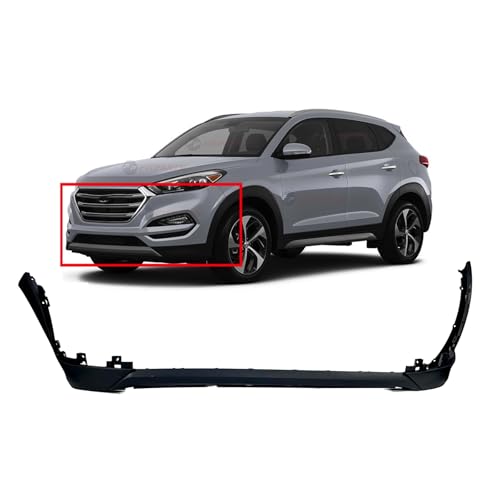 Image of FitParts Compatible with Hyundai Tucson 2016-2018 Front Upper Bumper Cover | Textured, Without Parking Sensor Holes, OEM 86512D3000, HY1015104
