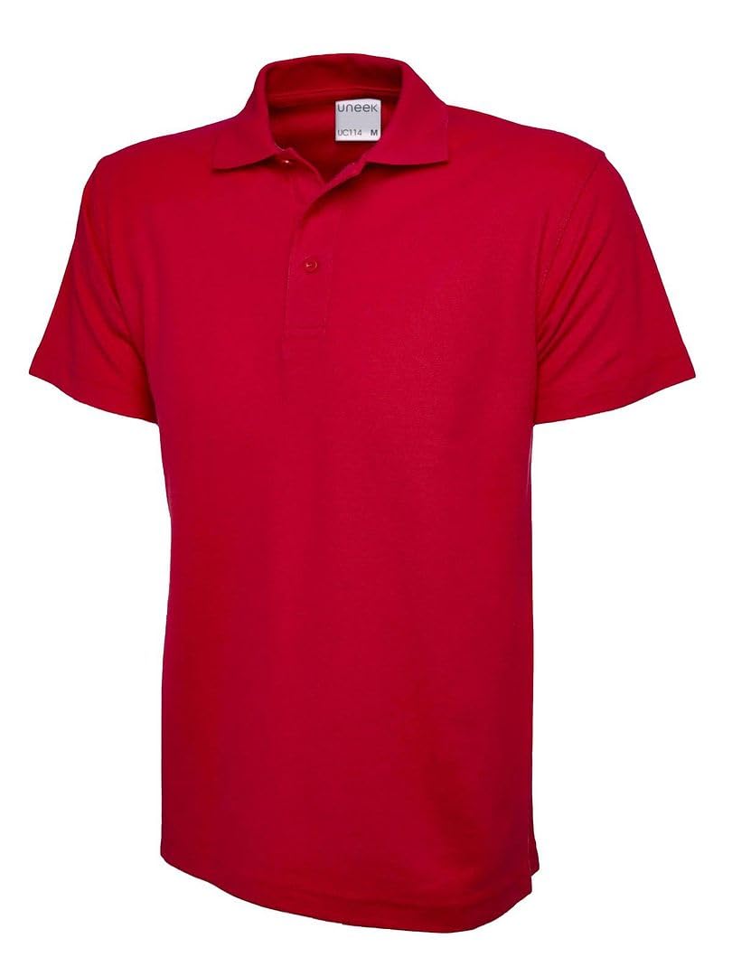 Uneek clothing UC114 - Red - XL - 180GSM Men's Polo Shirt