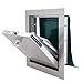 Universal Stainless Steel Trash Chute Door -Bottom Hinged, 15