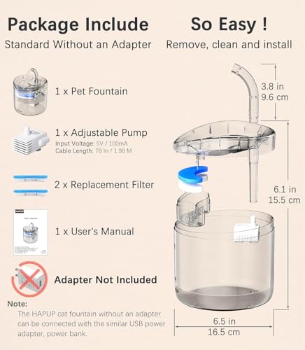 Image of Cat Water Fountain Blue Flower Cat Fountain Cute Small Pet Water Fountain - for Kitten&Kitty& Small Dogs - 2L