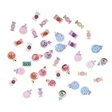 FOYTOKI 40pcs Cartoon Nail Charms Cute Sweet Shaped Decorative Nail Accessories for Manicure Safe Materials for All Ages Versatile Mix Match Designs for Unique Styles