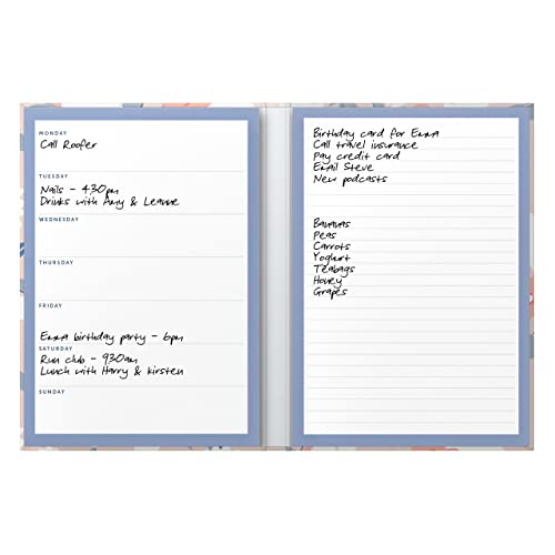Busy B Week Planner & Lists - A5 undated 52 page weekly planner with tear-off lists - Pink Daisy, Floral - Image 3