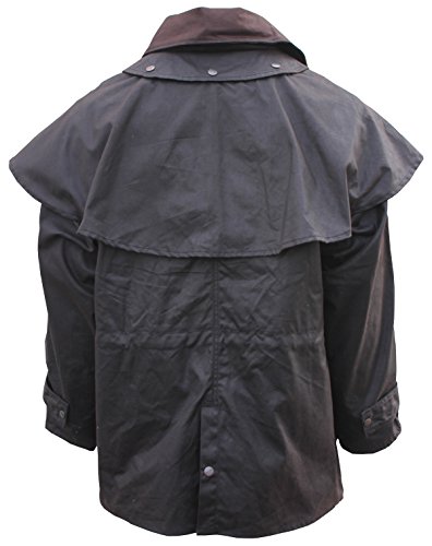 Foxfire Men's Short Oilskin Western Australian Waterproof Duster Coat, Raincoat Oil Cloth Cotton2