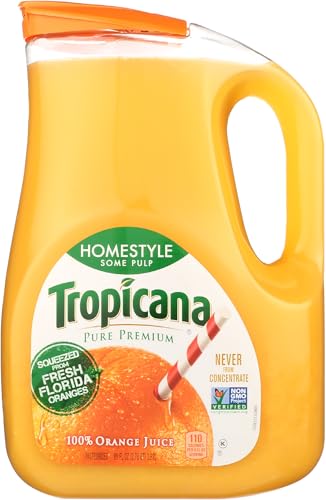 Tropicana, Orange Juice, Homestyle, Some Pulp, 89 fl oz. bottle