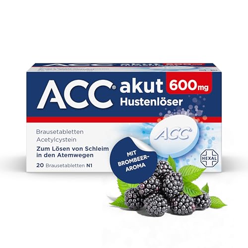 ACC akut 600 mg | 20 Stück | Hustenlöser für leichteres Abhusten | Nur 1x täglich | Schleimlöser