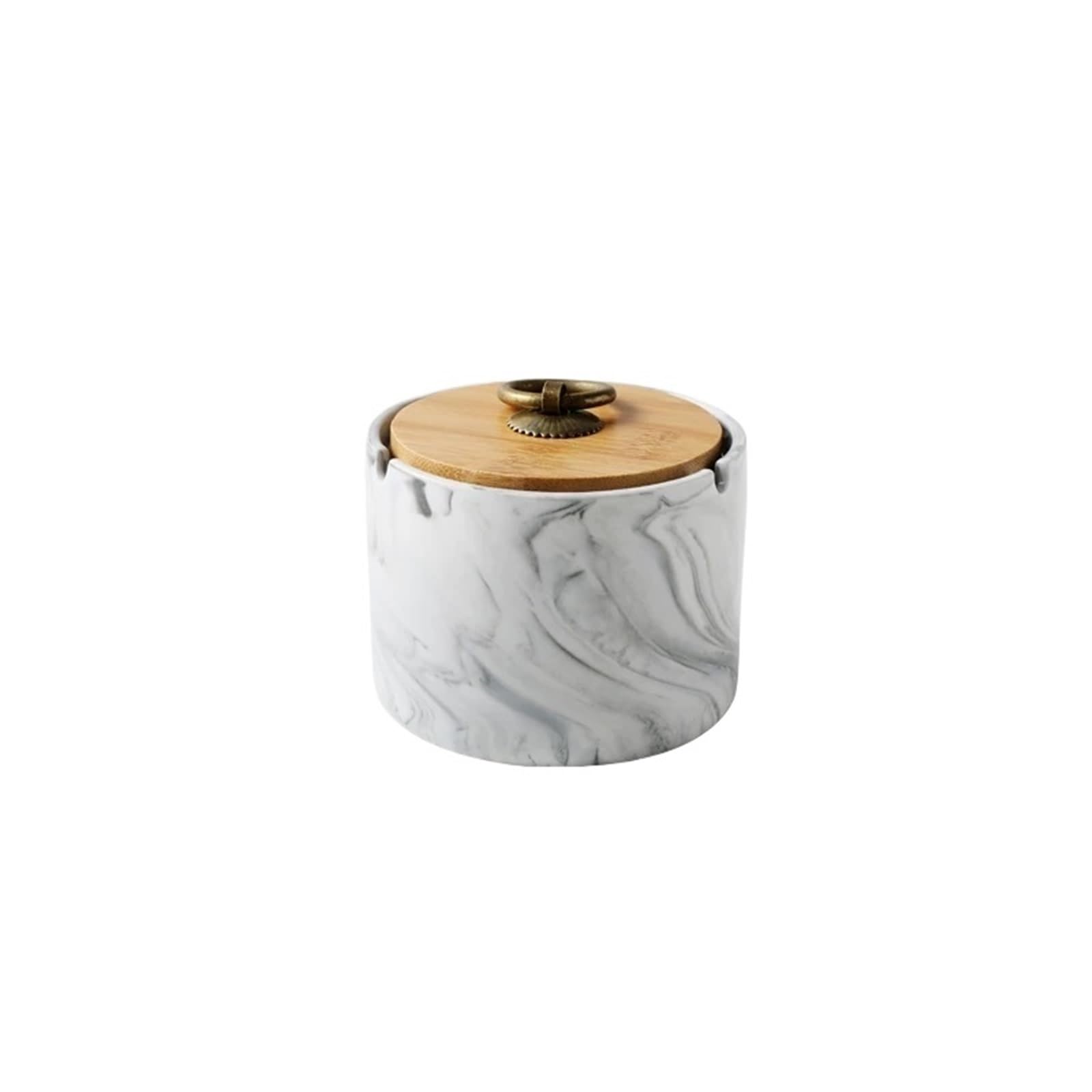 Zhaoj24-05 Cigar Ashtrays Marble patterned ceramic covered ashtray suitable for home hotel and office use(Gris)
