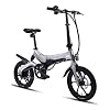 D&XQX Folding E-Bike, 14 Zoll Elektro Assist Fahrrad, 36V * 10.2AH Aluminiumlegierung Ultra-Light und kleine Lithium-Batterien Mini-Fahrrad,Grau