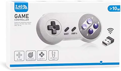2.4GHz Retro Wireless SNES USB Controller, Rechargeable Classic Wireless SNES Remote Emulator Controller for Windows PC MAC,Raspberry PI — view 7