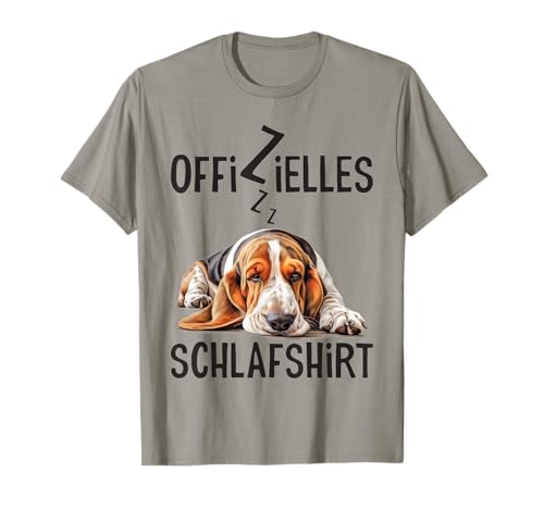 Basset Hound Offizielles Schlafshirt Mit Hund Lustig T-Shirt