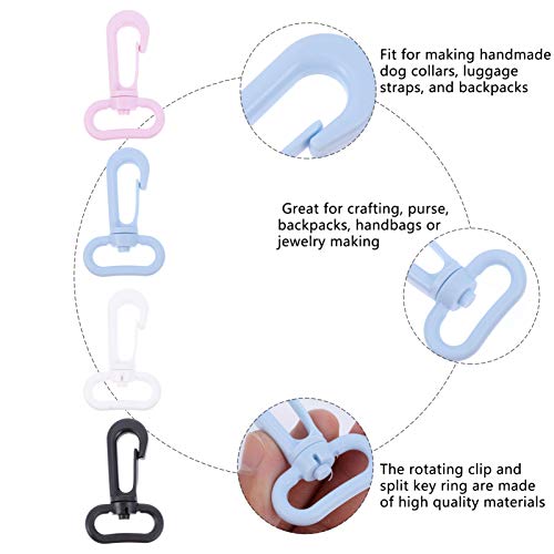 Aboofan 20 peças de ganchos giratórios para animais de estimação, fivela, coleira para cães, chaveir