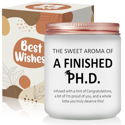 Risnoae PhD Graduation Gifts - 2025 Doctorate Degree Present for Women, Her, Friend - Doctoral Graduates Scented Candle, PhD Students Congrats Congratulations Grad Present
