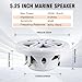 STUDIOFINIX 5.25 Inch 500W Marine Speakers with LED Lights -2 Way Weather Resistant Boat Speakers Perfect for Boats, ATVs, UTVs （Pair,White）