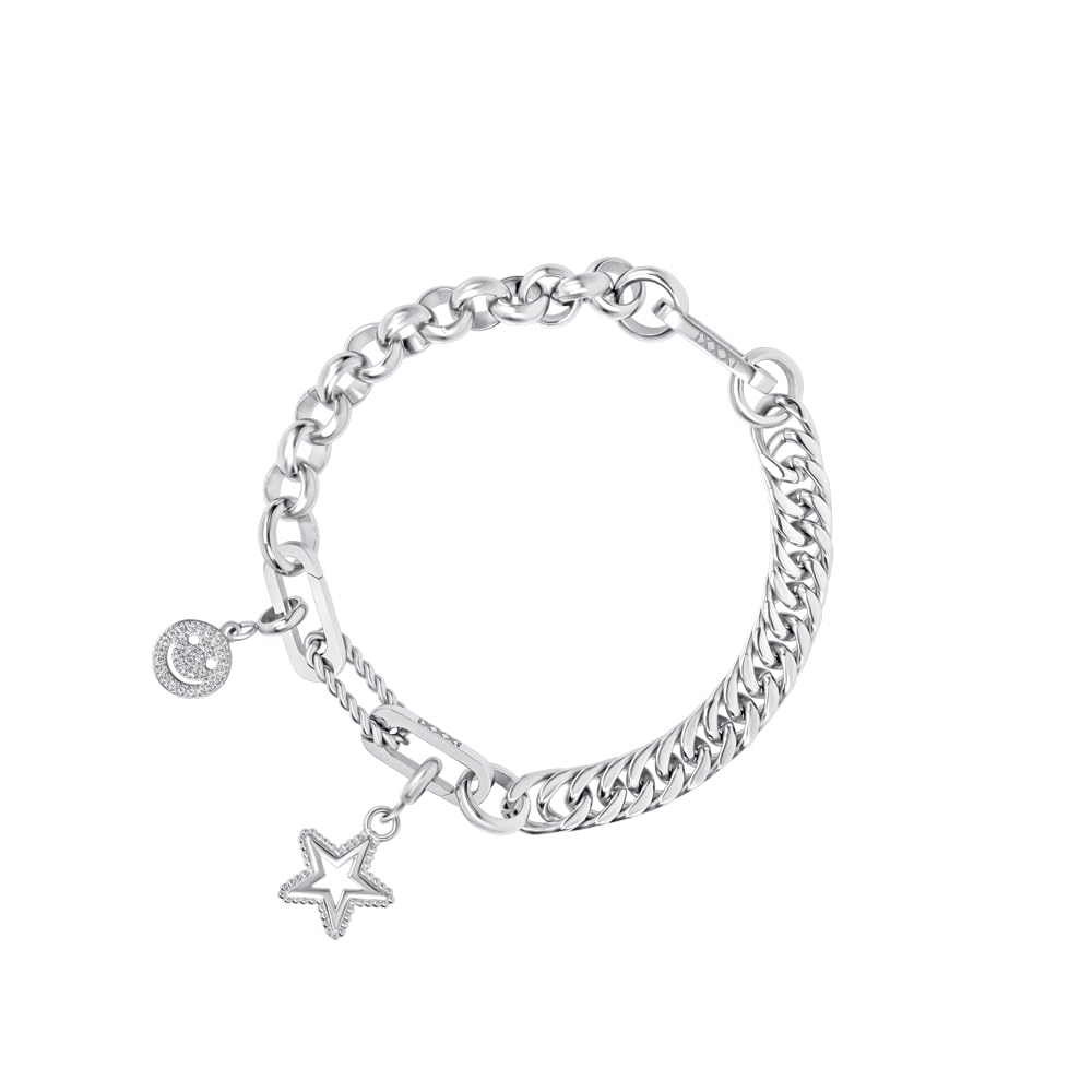 iXXXi Connect Composite Bracelet - Silver, 19.5cm, Stainless Steel, No Gemstone