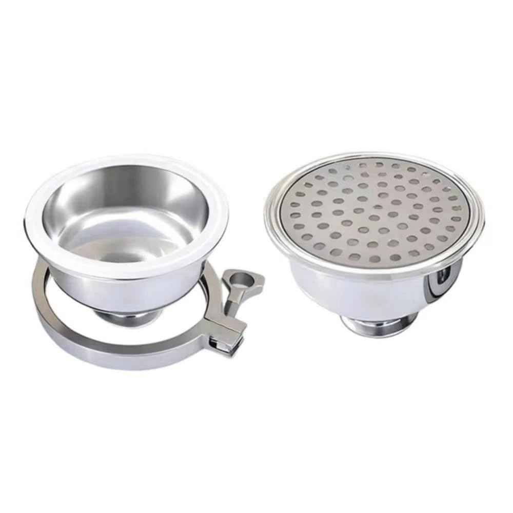Sanitarny filtr liniowy 3.8 cm/5.1 cm/7.6 cm Tri-Clamp 304 stal nierdzewna, sferyczny zawór filtrujący 20-1000 oczek, pasuje do rur 38/76 mm, polerowanie lustrzane klasy spożywczej, warzenie domowe