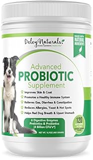 Probiotics for Dogs - 4 Billion CFU's, Digestive Enzymes, Prebiotics - Dog Allergies
