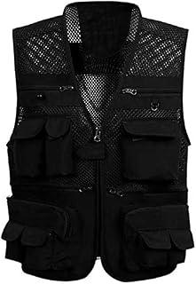 Z&A Mens Summer Casual Outdoor Work Safari Fishing Travel Photo Vest with Pockets