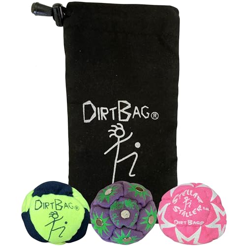 DIRTBAG All Star Footbag 3 Pack with Pouch...