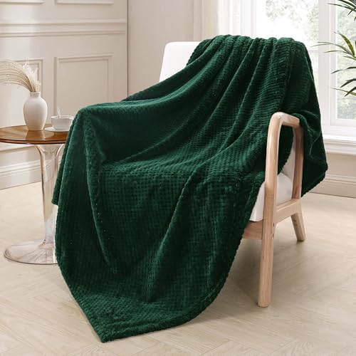 Exclusivo Mezcla Fleece Throw Blanket 50x70" Forest Green