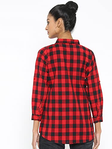 Image of Vastraa Fusion Women's Cotton Checkered Shirt