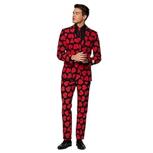 Opposuits Men’s Party Suit – Print Outfit – Pride – Prom and Homecoming Attire – Including Blazer, Pants and Tie