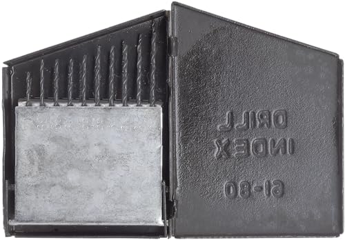 CME 20 Piece Micro Drill Bit Set, High-Speed Steel, Jobber Length, TiN Coated, Contains #80 to #61 Wire Gauge Sizes, for Electronics, Jewelry, Optics, Instrumentation, and Other Miniature Work