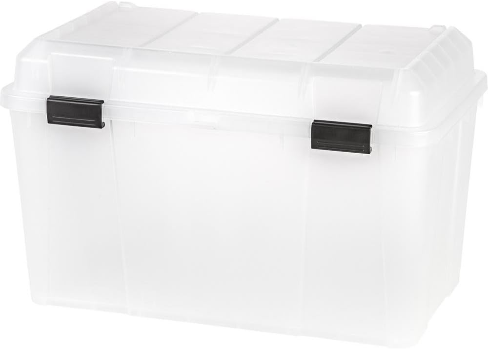IRIS 138 Quart Store-It-All Storage Trunk, Clear