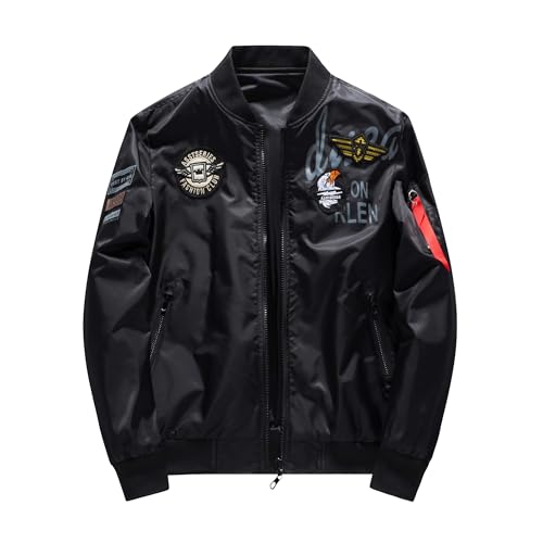 [Bormran] MA-1 �G���G�[�����W���P�b�g ���o�[�V�u�� �����Y �t���C�g�W���P�b�g �~���^���[ �u���]�� �W���P�b�g �h�J �傫���T�C�Y 3L 4L 5L 6L ���� �~�p (M, �u���b�N/���ȁi�~�p�j)