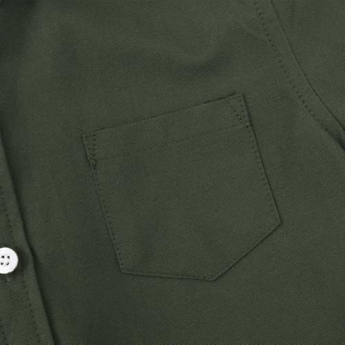 Spring&Gege Boys' Short Sleeve Oxford Button Down Shirt Formal Uniform Dress Shirt4