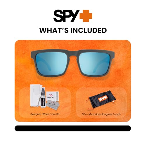 Image of Spy Helm Square Sunglasses for Men for Women +BUNDLE with ACCESSORY EYEWEAR KIT