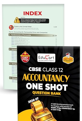 Image of Educart CBSE Class 12 One Shot Question Bank Accountancy, Business Studies, Economics and English 2026-27 (Set of 4 Books) | NCERT Questions, PYQs & Competency-Based Qs | CBSE Board 2027