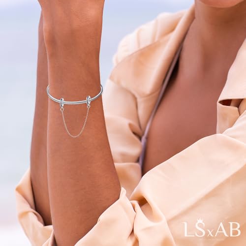 Sparkling Safety Chain Charm Compatible with Pandora Charms Bracelets for Women2