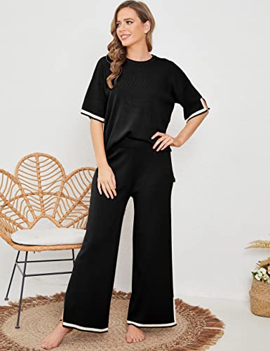Image of TIGMA Women Casual Summer co ords Set Track Suit Oversized Top Baggy Pant,Top and Pajama Set